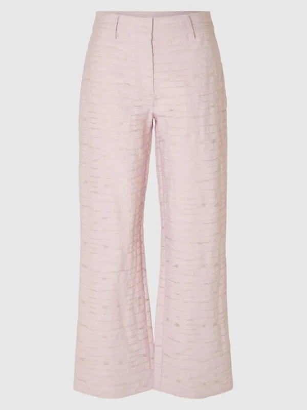 Bukser>SELECTED MED TEKSTUR BREDE BUKSER Pink