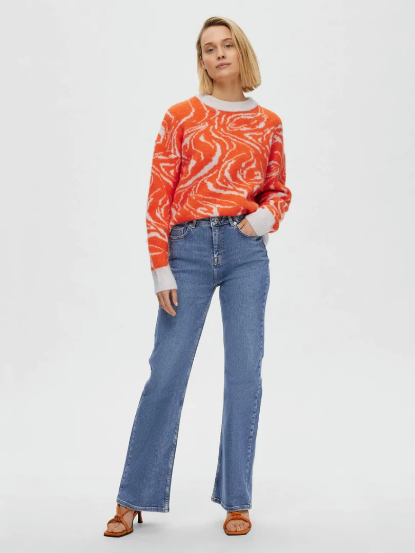 mellembl_vask_hjtaljede_j_1.webp Jeans>SELECTED MELLEMBLÅ VASK HØJTALJEDE JEANS Blue