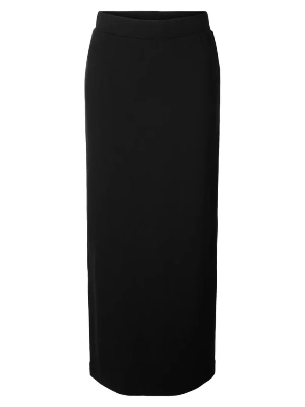 Nederdele>SELECTED MELLEMHØJ TALJE MAXINEDERDEL Black