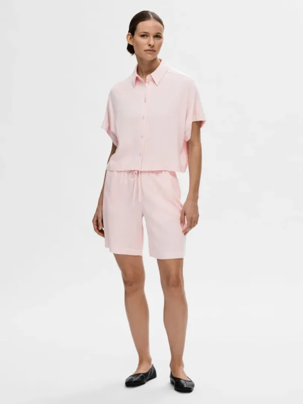 Shorts>SELECTED MELLEMHØJ TALJE SHORTS Pink
