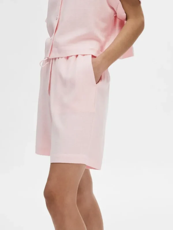 Shorts>SELECTED MELLEMHØJ TALJE SHORTS Pink