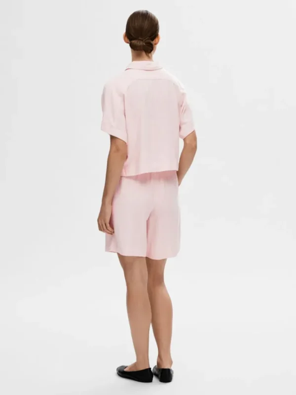 Shorts>SELECTED MELLEMHØJ TALJE SHORTS Pink
