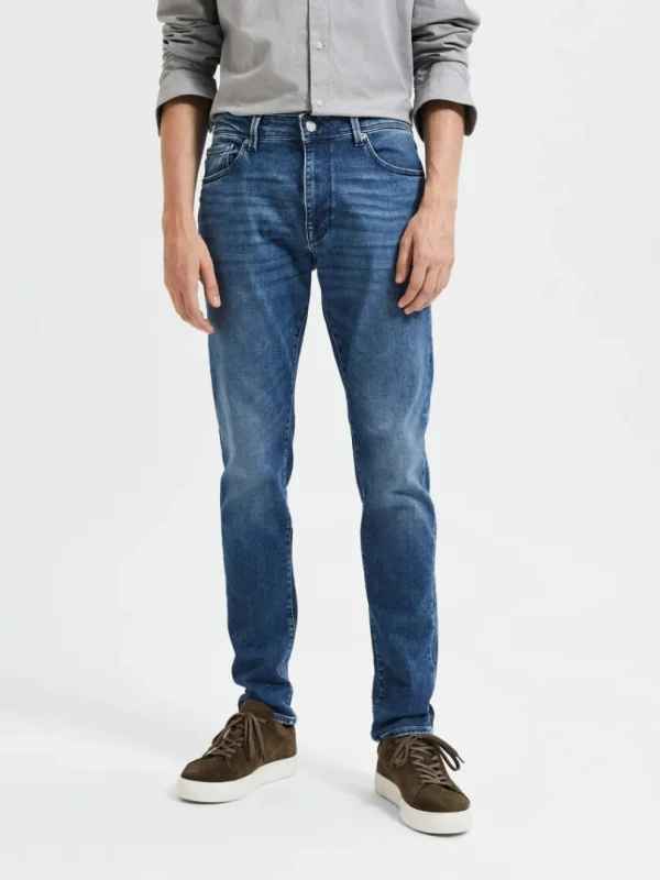 Jeans>SELECTED MELLEMVASK SLIM FIT JEANS Blue
