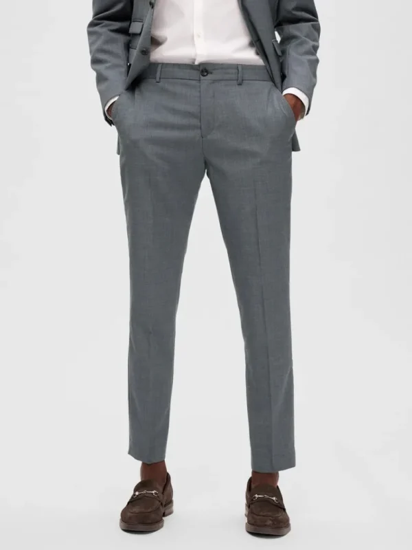 Bukser | Jakkesæt & Blazers>SELECTED MERINO-ULD BUKSER Grey