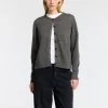 Strik>SELECTED 100% MERINOULD CARDIGAN Grey