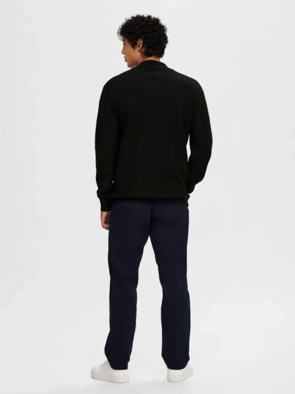Strik>SELECTED MERINO-ULD CARDIGAN Black