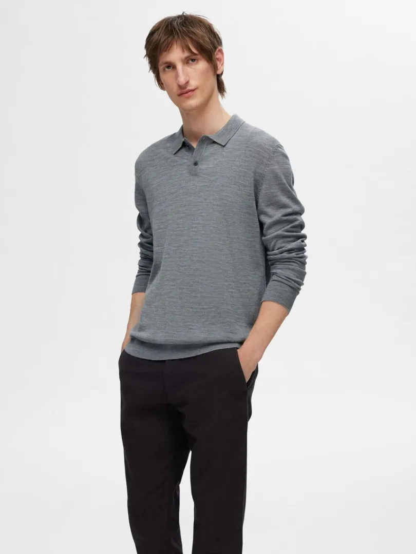 merinould_polo_0-2.webp Strik>SELECTED 100% MERINOULD POLO Grey