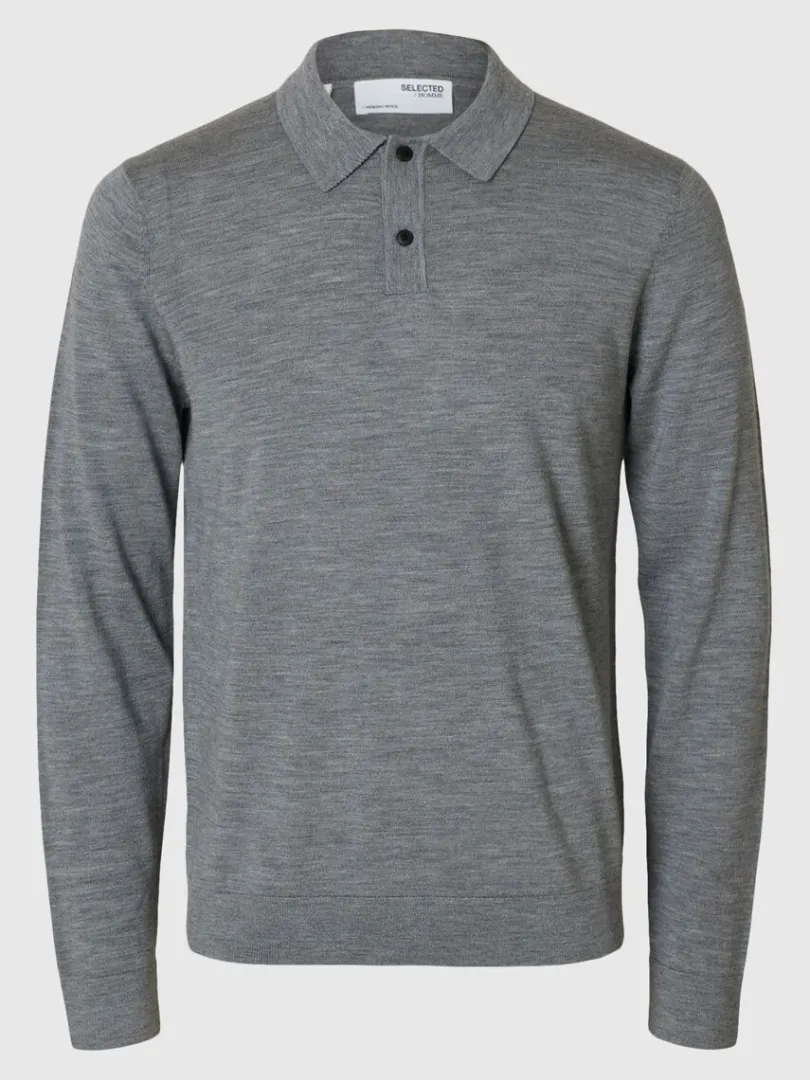 merinould_polo_4-2.webp Strik>SELECTED 100% MERINOULD POLO Grey