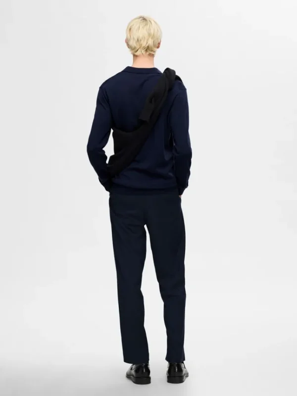 Strik>SELECTED 100% MERINOULD POLO Blue