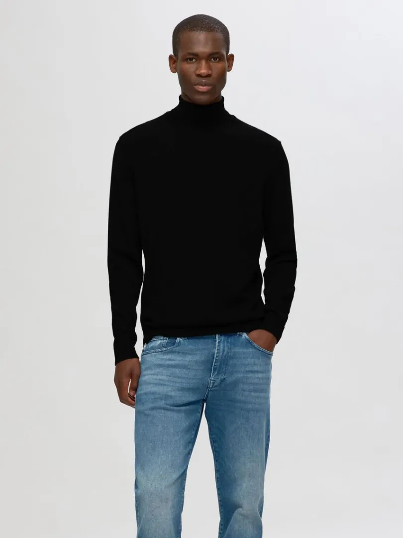 merinould_rullekrave_0.webp Strik>SELECTED 100% MERINOULD RULLEKRAVE Black