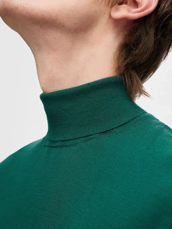 Strik>SELECTED 100% MERINOULD RULLEKRAVE Green