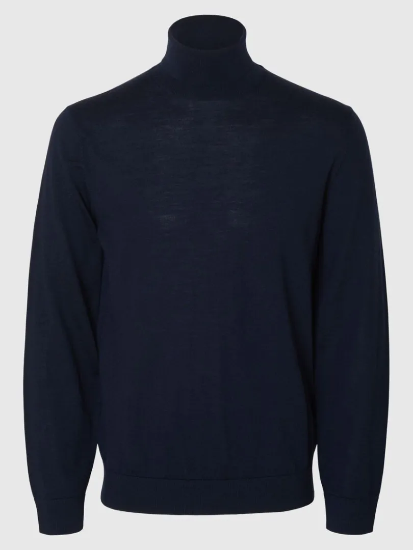 merinould_rullekrave_4-3.webp Strik>SELECTED 100% MERINOULD RULLEKRAVE Blue