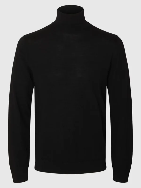 Strik>SELECTED 100% MERINOULD RULLEKRAVE Black