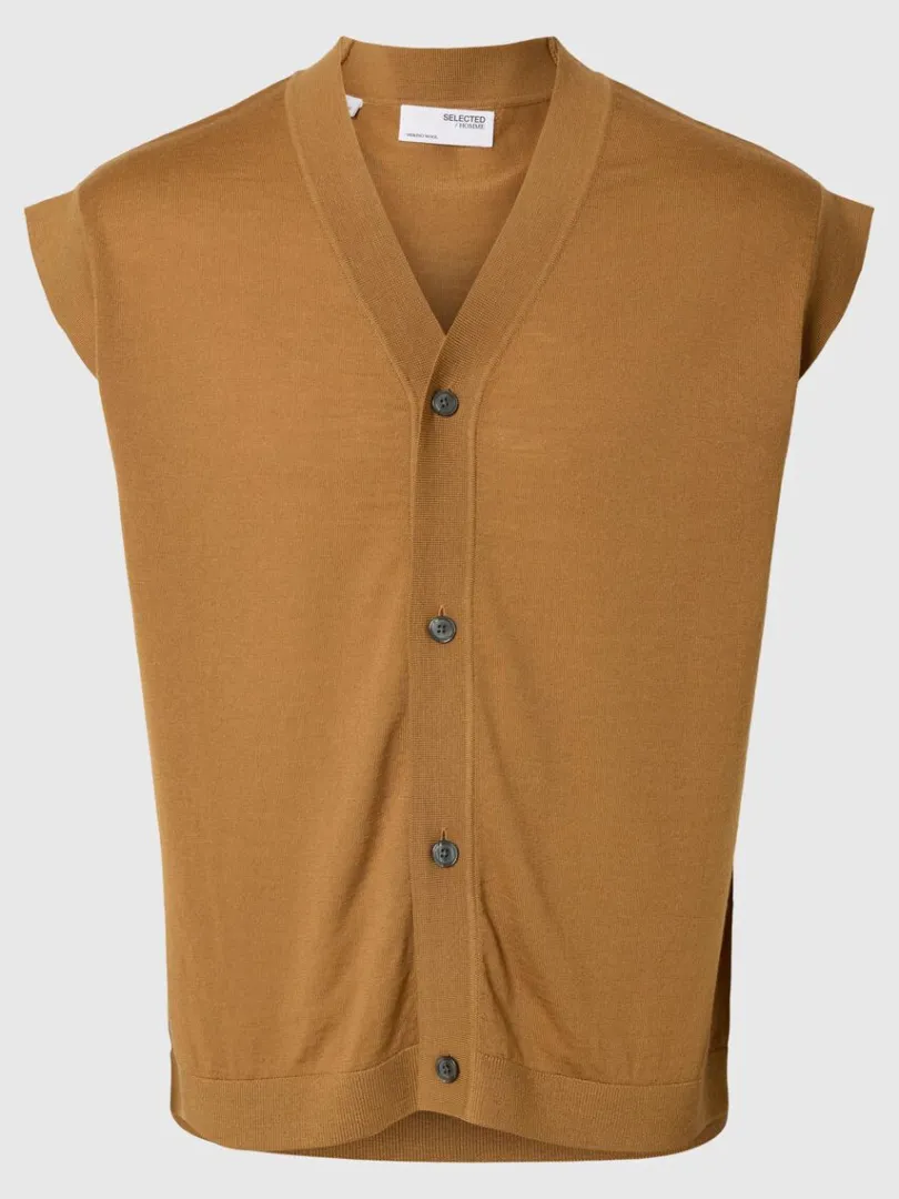 merinould_strik_vest_0-1.webp Overtøj>SELECTED 100% MERINOULD STRIK VEST Orange