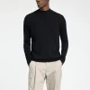 Strik>SELECTED 100% MERINOULD SWEATER MED HØJ HALS Black