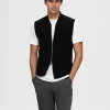 Strik>SELECTED MERINO-ULD VEST Black