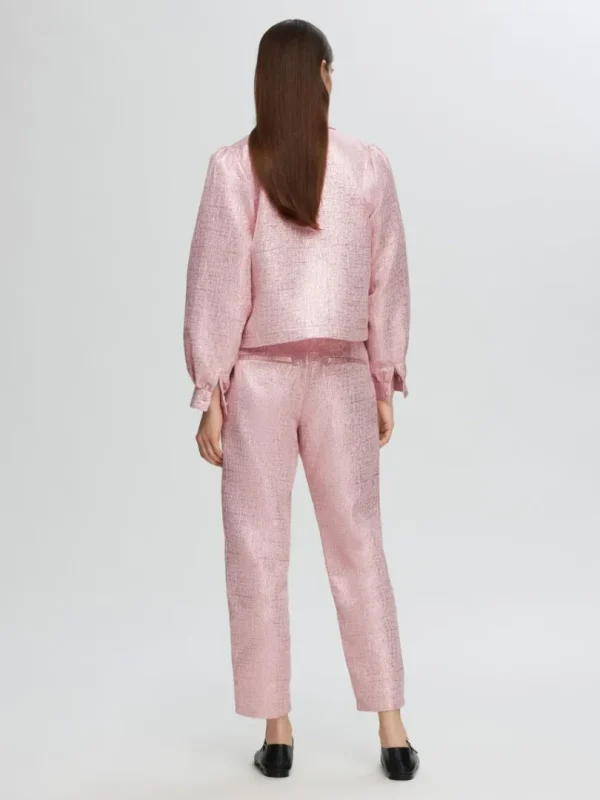Skjorter>SELECTED METALFARVET JACQUARD SKJORTE Pink