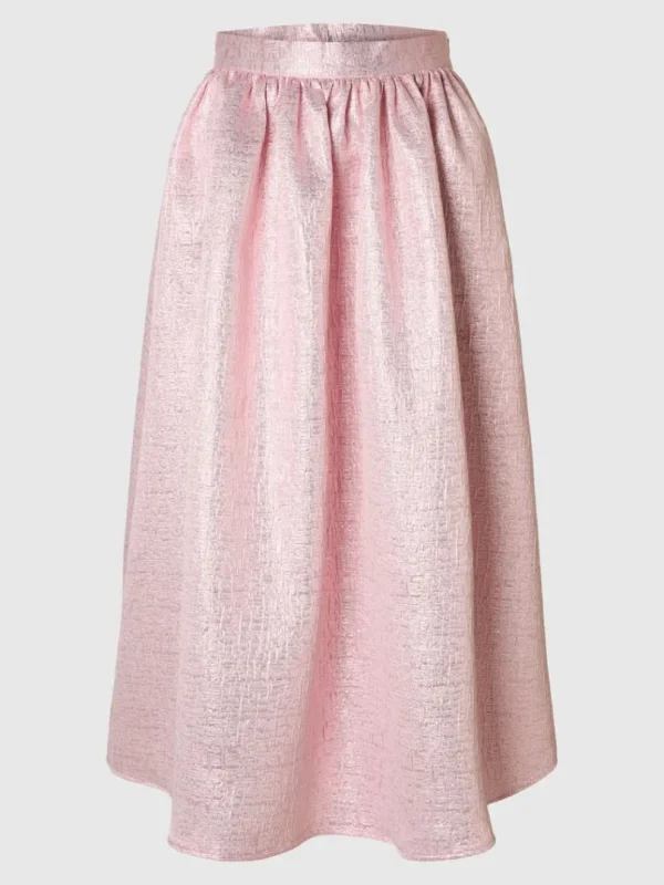 Shorts>SELECTED METALLISK JAQUARD MAXINEDERDEL Pink