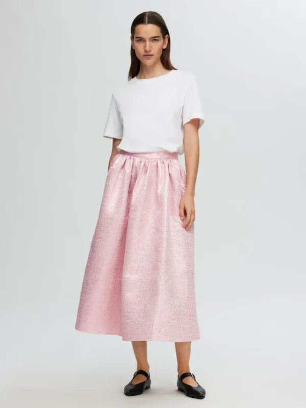 Shorts>SELECTED METALLISK JAQUARD MAXINEDERDEL Pink