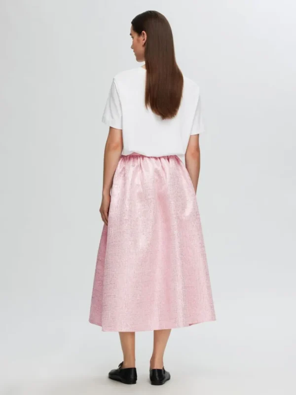 Shorts>SELECTED METALLISK JAQUARD MAXINEDERDEL Pink