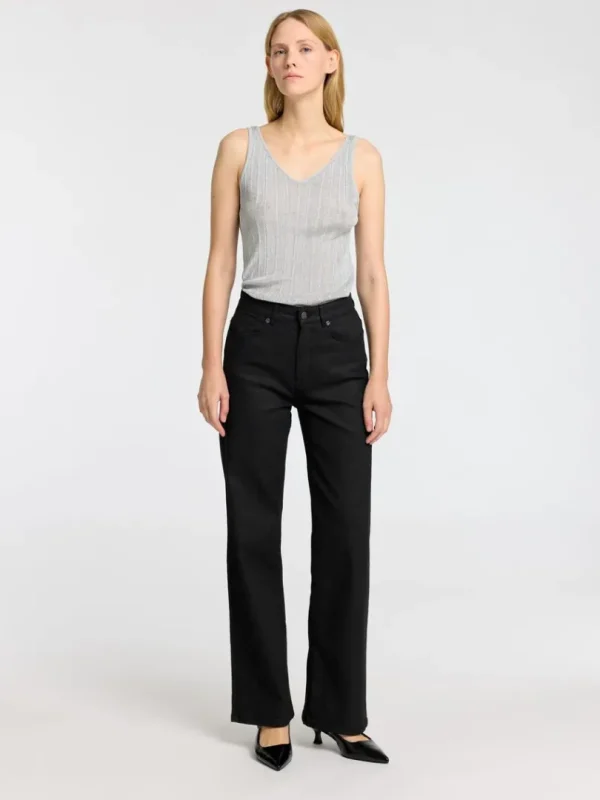 Toppe Og Bluser | Strik>SELECTED METALLISK TOP UDEN ÆRMER Grey