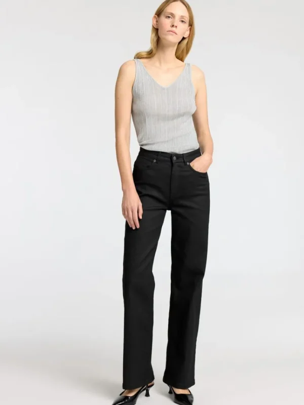 Toppe Og Bluser | Strik>SELECTED METALLISK TOP UDEN ÆRMER Grey