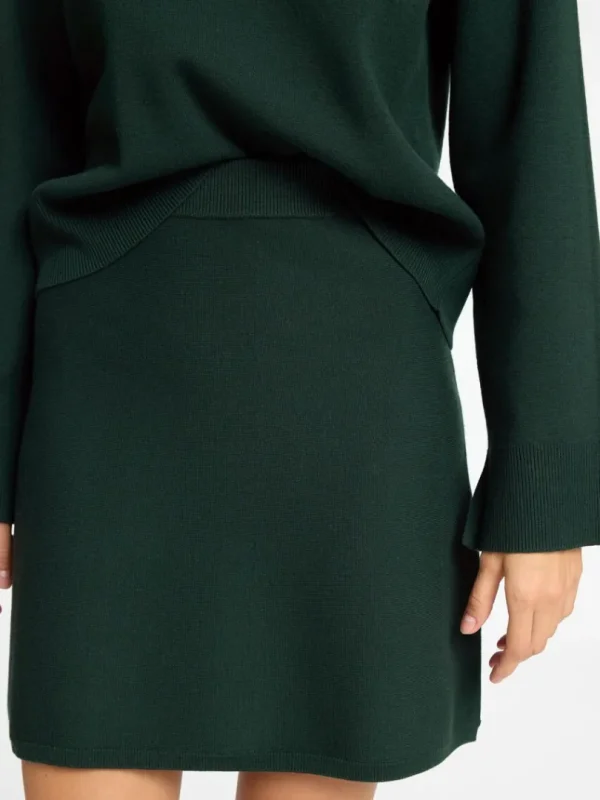 Nederdele>SELECTED MINI STRIKKET NEDERDEL Green