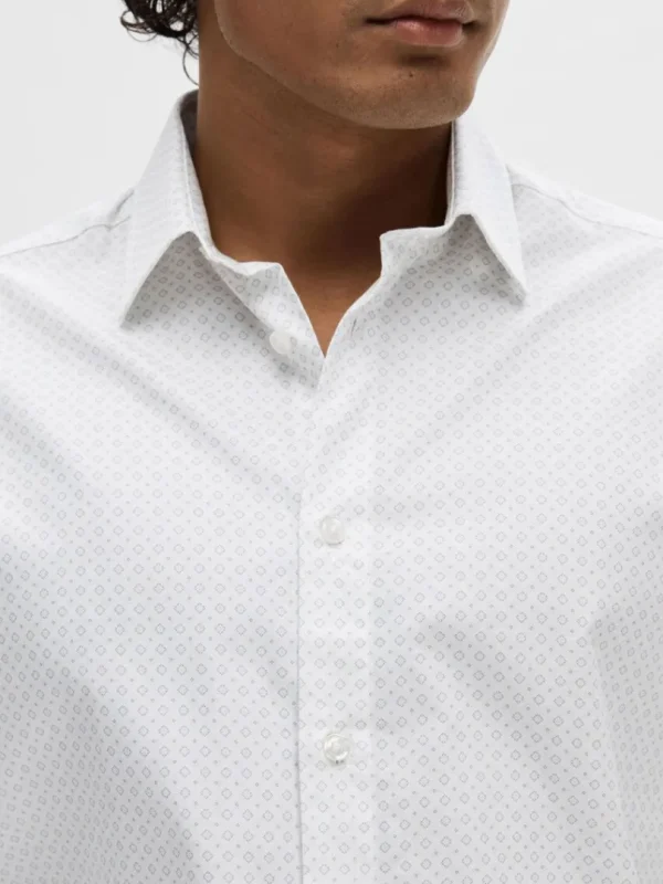 Skjorter>SELECTED MØNSTRET SKJORTE White