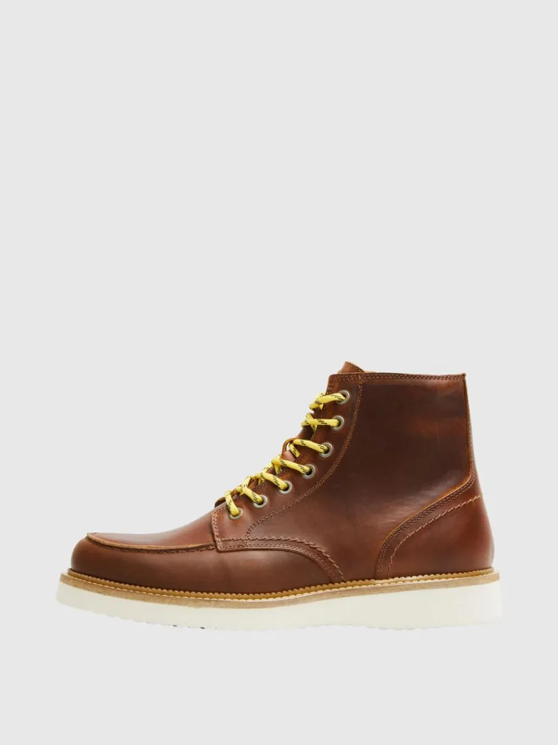 moctoe_lderstvler_0-2.webp Sko>SELECTED MOC-TOE LÆDERSTØVLER Brown
