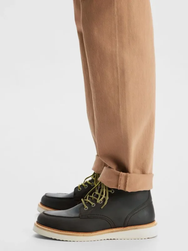 Sko>SELECTED MOC-TOE LÆDERSTØVLER Brown