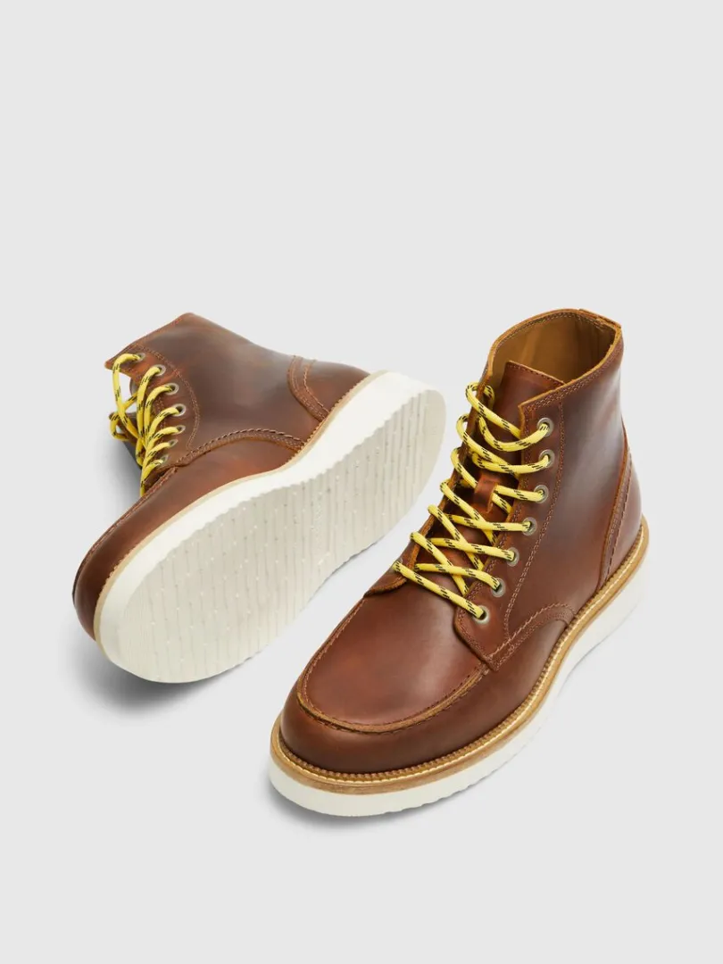 moctoe_lderstvler_3-2.webp Sko>SELECTED MOC-TOE LÆDERSTØVLER Brown