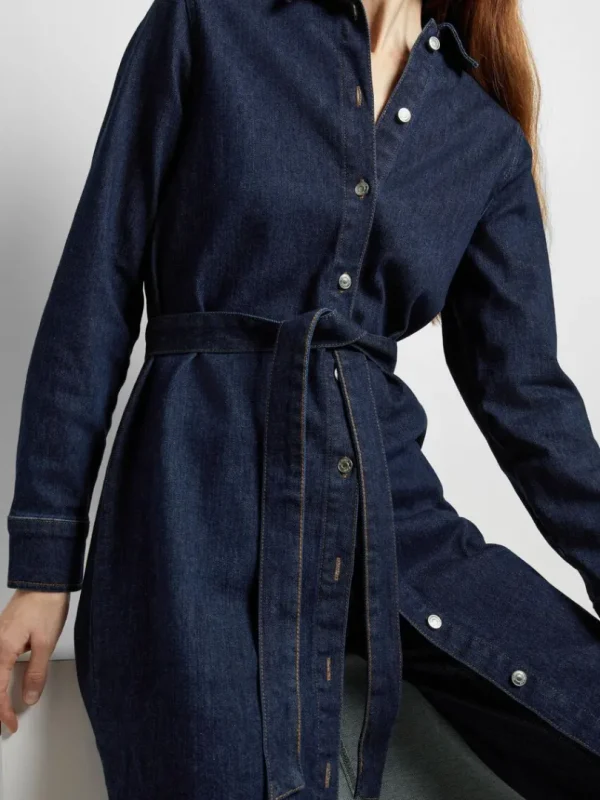 Kjoler>SELECTED MØRKEBLÅ DENIM MIDIKJOLE Blue
