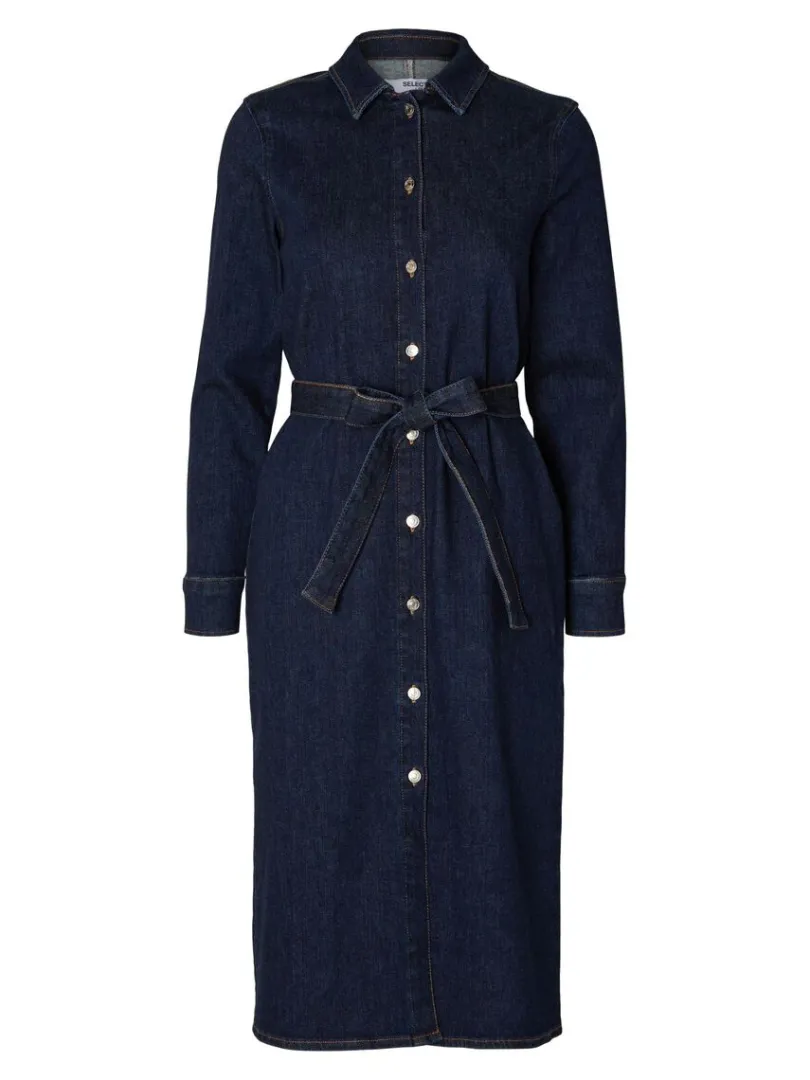 mrkebl_denim_midikjole_5.webp Kjoler>SELECTED MØRKEBLÅ DENIM MIDIKJOLE Blue