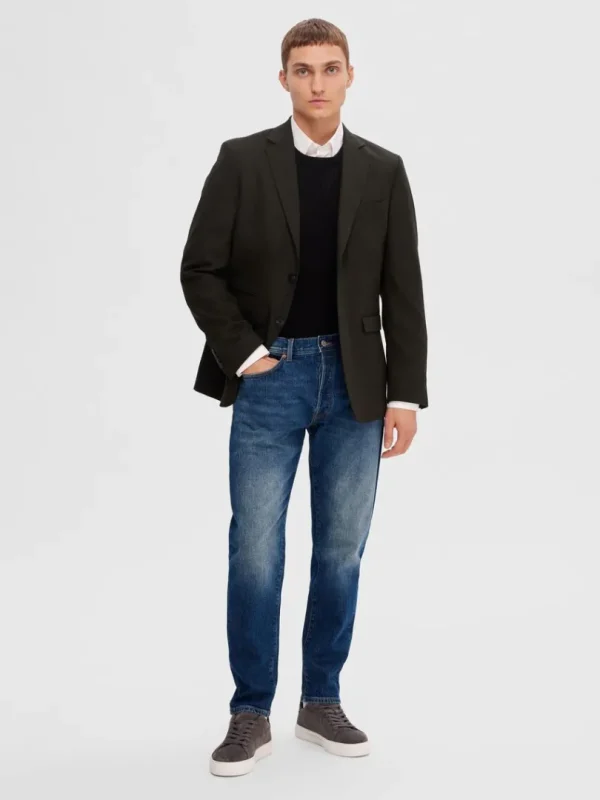 Jeans>SELECTED 172 MØRKEBLÅ SLIM FIT JEANS Blue