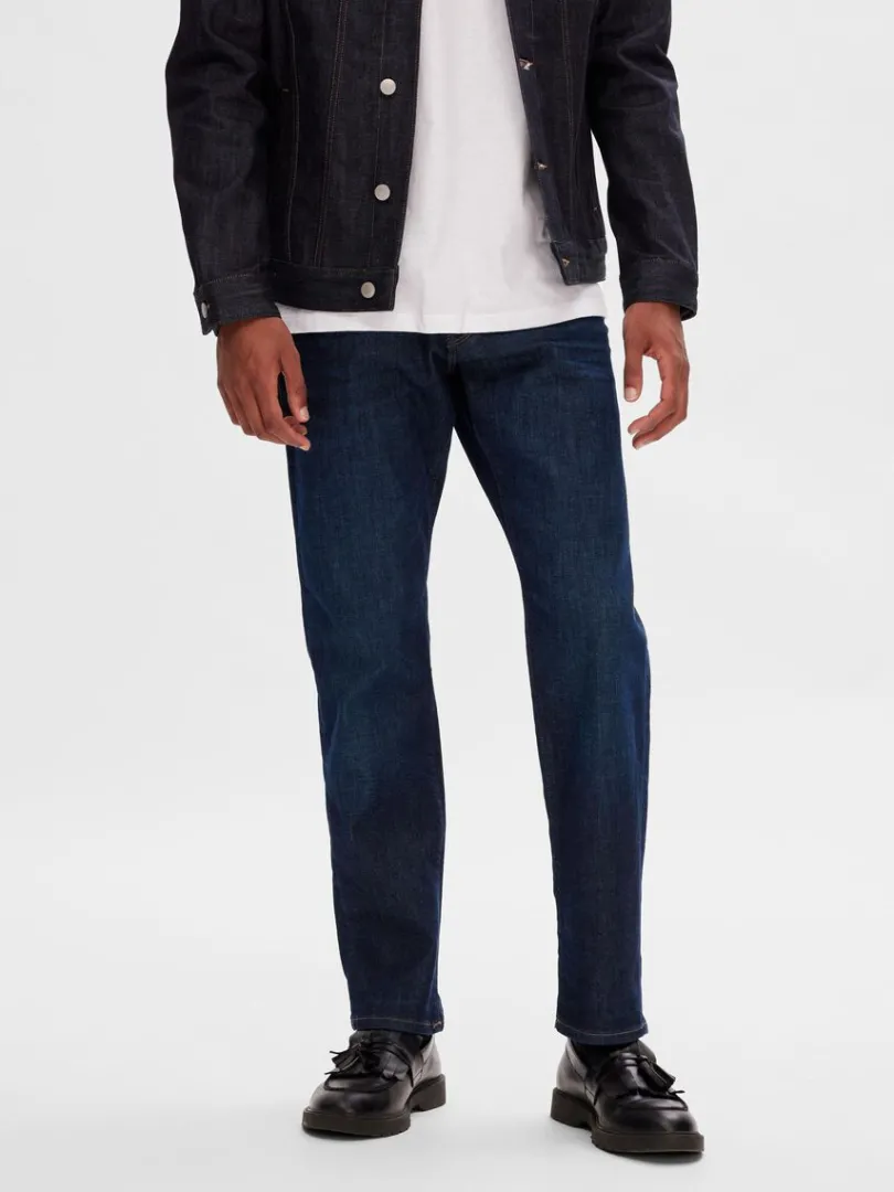 mrkebl_straight_fit_jean_0.webp Jeans>SELECTED 196 MØRKEBLÅ STRAIGHT FIT JEANS Blue