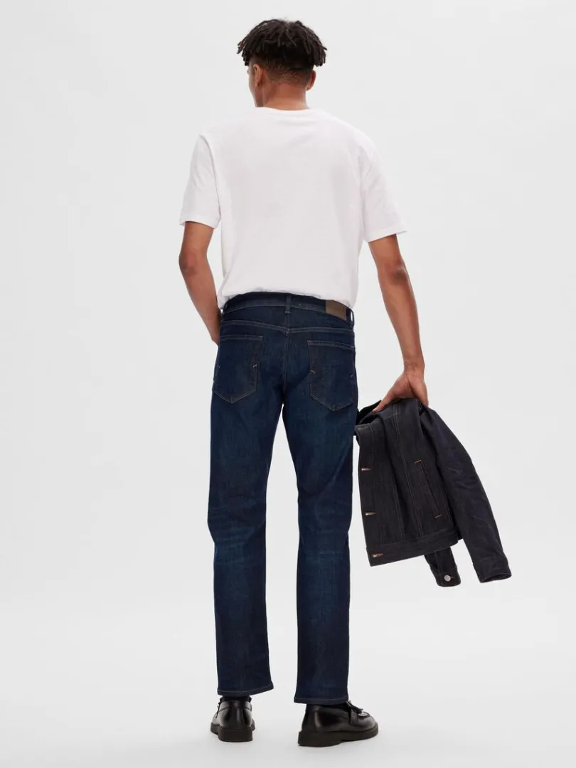 mrkebl_straight_fit_jean_1.webp Jeans>SELECTED 196 MØRKEBLÅ STRAIGHT FIT JEANS Blue