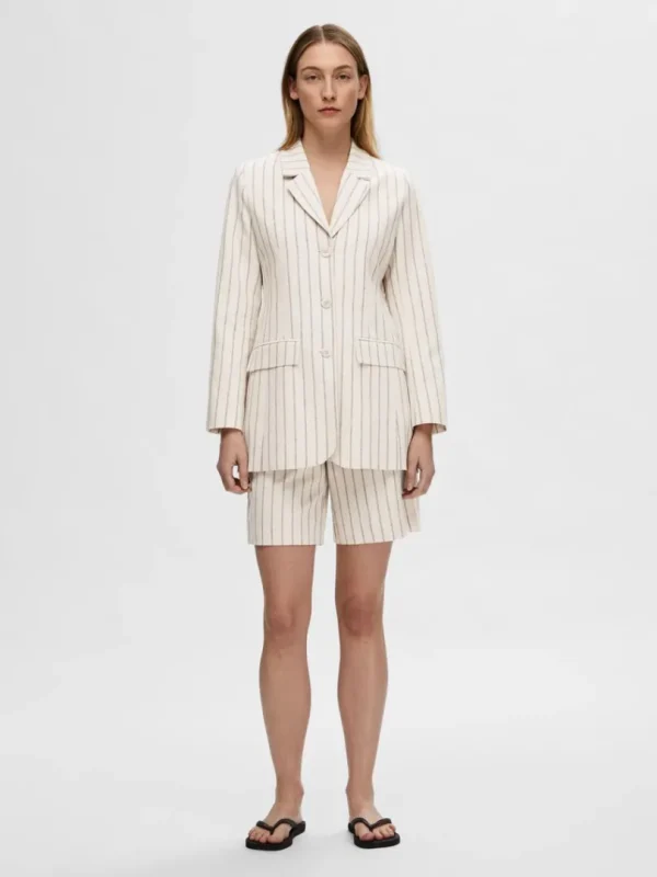 Jakkesæt & Blazers>SELECTED NÅLESTRIBET BLAZER Beige
