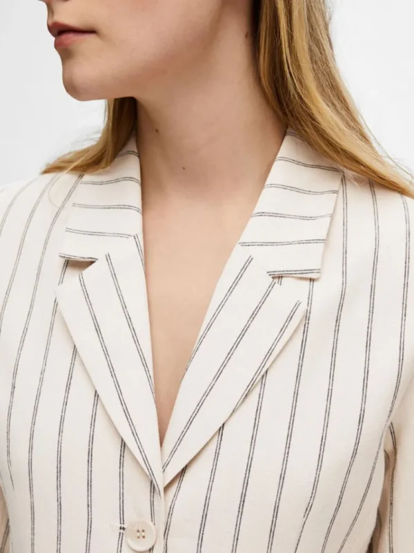 Jakkesæt & Blazers>SELECTED NÅLESTRIBET BLAZER Beige