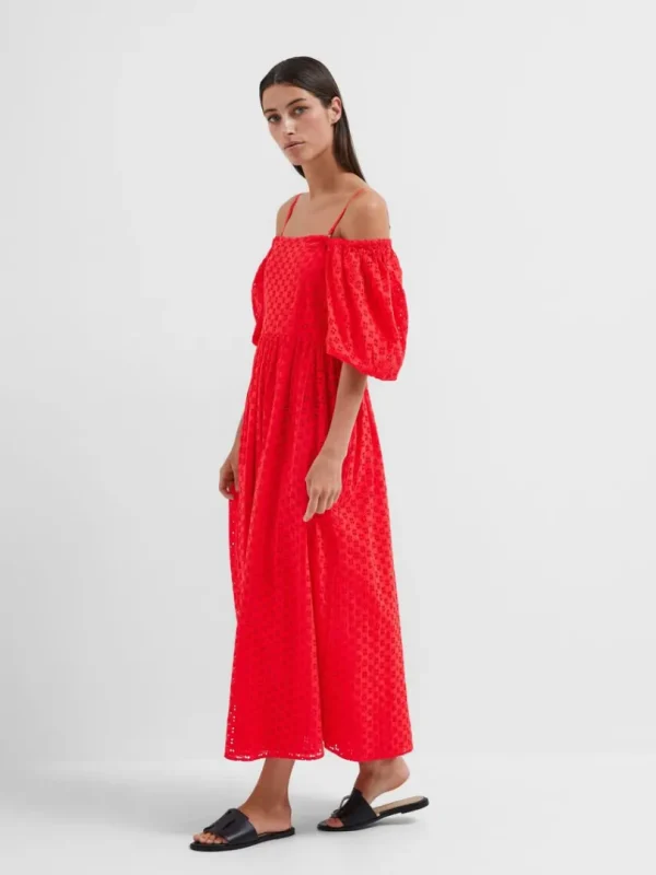 Kjoler>SELECTED OFF-SHOULDER MAXIKJOLE Red