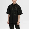 Skjorter>SELECTED OVERSIZE BLONDE SKJORTE Black