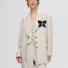 Jakkesæt & Blazers>SELECTED OVERSIZED BLAZER Beige