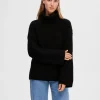 Strik>SELECTED OVERSIZED CHUNKY STRIKKET TRØJE Black