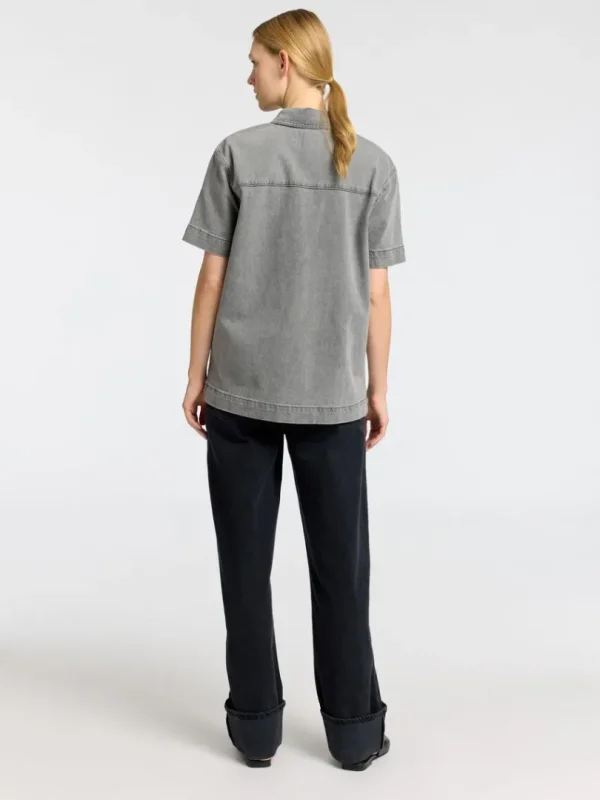 Skjorter>SELECTED OVERSIZED DENIMSKJORTE Grey