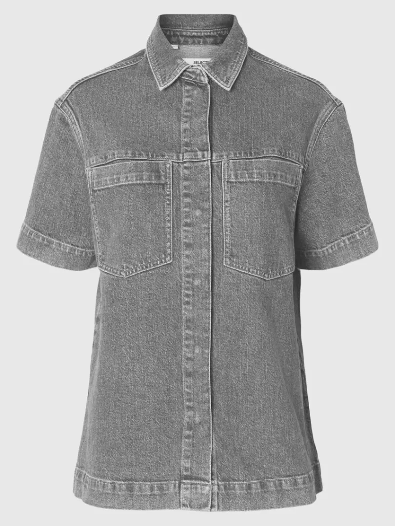 oversized_denimskjorte_5.webp Skjorter>SELECTED OVERSIZED DENIMSKJORTE Grey