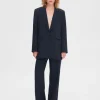 Jakkesæt & Blazers>SELECTED OVERSIZED ENKELTRADET BLAZER Blue