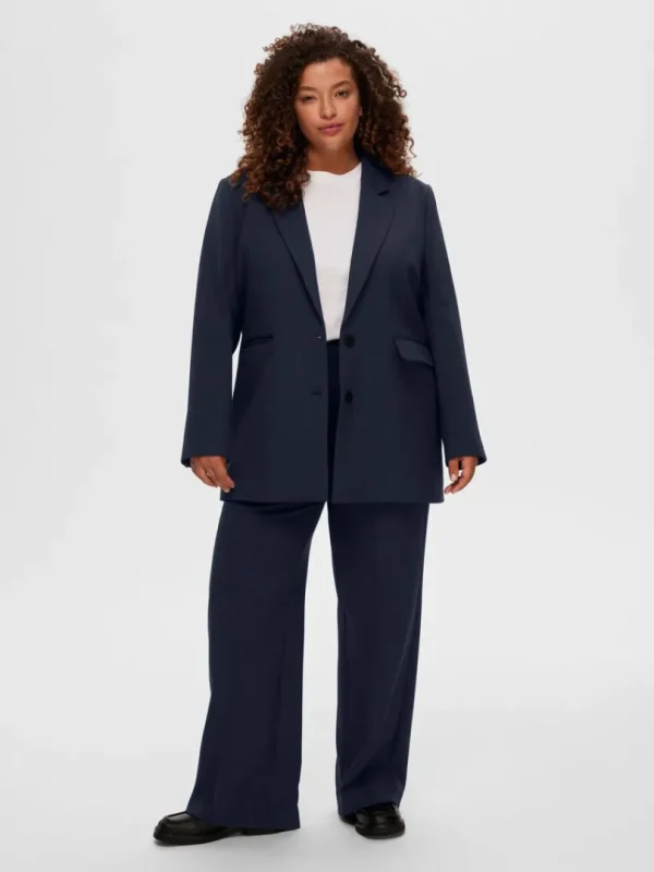 Jakkesæt & Blazers>SELECTED OVERSIZED ENKELTRADET BLAZER Blue