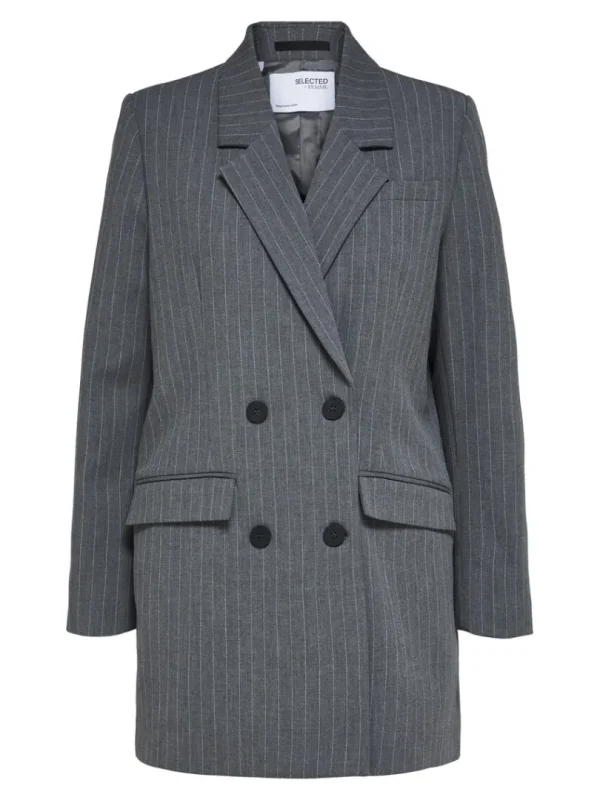 Jakkesæt & Blazers>SELECTED OVERSIZED ENKELTRADET BLAZER Grey