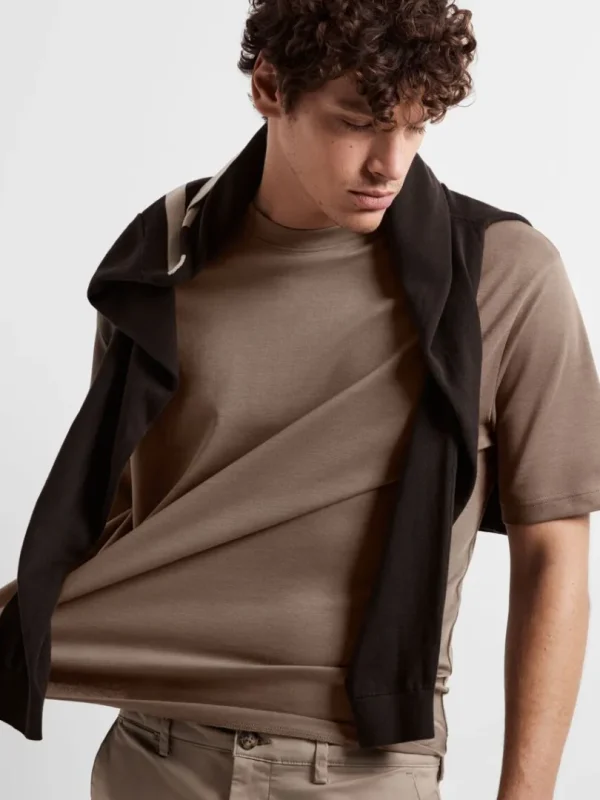 T-shirts>SELECTED OVERSIZED KORTÆRMET T-SHIRT Brown