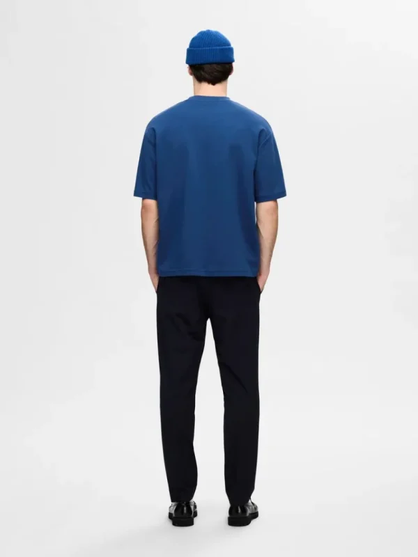 T-shirts>SELECTED OVERSIZED KORTÆRMET T-SHIRT Blue