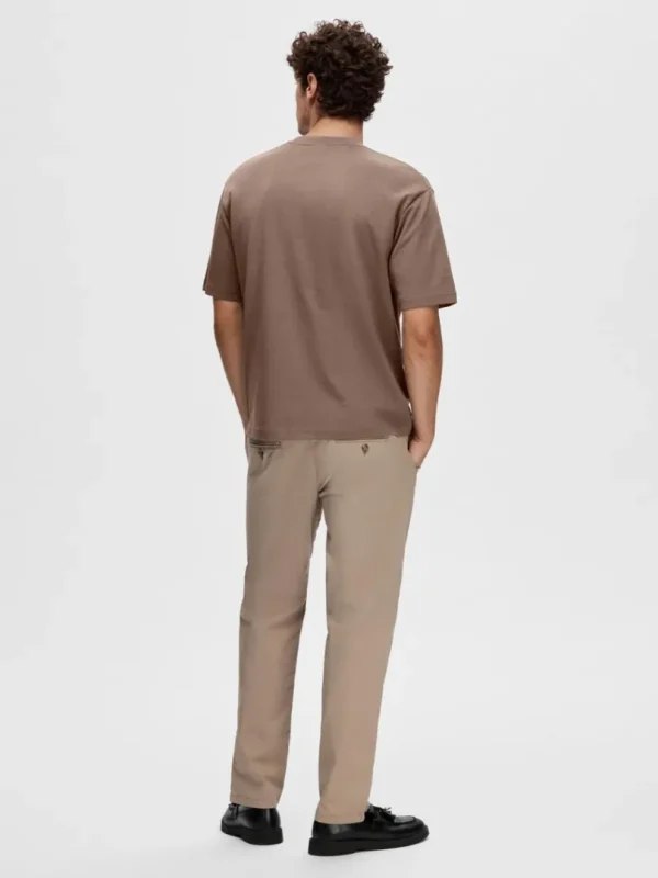 T-shirts>SELECTED OVERSIZED KORTÆRMET T-SHIRT Brown